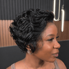 Sleek Side Part Short Curly Pixie 13×4 Lace Front Wig With Drawstring