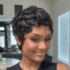 Vintage Flair Curly Pixie Mullet 13x6 Lace Wig with Curled Bangs
