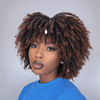 Soft Fluffy Ombre Brown Short Dread Wig For Daily Use