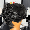 2-in-1 Style Full Lace C-Part Short Finger Wave Pixie Wig For Daily Wear