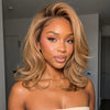 13x4 Lace Ombre Blonde Layered Cut Wavy Wig
