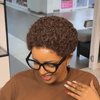 Breathable Short Curly Pixie 13×4 Lace Front Wig for Summer Wear