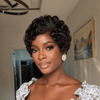 Hollywood Style Curly Pixie 13×4 Lace Front Wig with Drawstring
