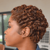Full Lace Short Finger Waves Curly Pixie Wig With Baby Hair