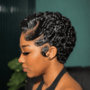 Glamorous Short Finger Wave Pixie 13x6 Lace Frontal Wig with Baby Hair