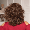 Put On ＆ Go Brown Layered Bouncy Curly Bangs Wig