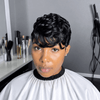 Throw On & Go Sleek Shine Full Lace Pixie Cut Wig with Side-Part Bangs