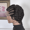 Saloon Look Full Lace Side Part Short Curly Pixie Wig With Laid Edges