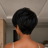 Textured Layered Cut 5×5 Lace Short Pixie Wig with Wispy Bangs