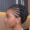 Urban Grace Cornrow Braid 13x6 Lace Wig with Short Curly Back
