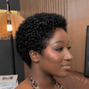 All-Day Comfort Black & Brown Short Curly Pixie 13×4 Lace Front Wig
