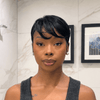 Sculpted Full Lace Short Pixie Wig with Side-Swept Bangs