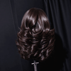 13×4 Lace Dark Chocolate Brown Vintage Layered Cut Wave Wig