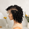 Full Lace Short Bob Twist-out Braided Lace Wig for Summer Wear
