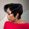 Put on & Go Sleek Side Part Pixie Cut 5x5 Lace Closure Wig