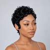 Chic Full Lace Pre-Styled Layered Finger Wave Curly Wig with Side Part