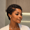Beginner-friendly Full Lace Short 4B Kinky Coily Pixie Wig