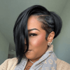 Daring Asymmetrical Pixie 13x6 Lace Wig with Long Side Swept Bangs