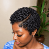 Vintage Full Lace Short Bouncy 3B Curly Pixie Wig With Side Part