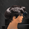 Retro Chic Full Lace Short Wavy Wig for Daily Wear