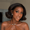 Black Mix Brown Highlights 13x4 Lace Short Curly Bob Wig