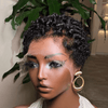 Soft Glam Full Lace Short Curly Afro Pixie Wig for Summer Wear