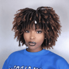 Soft Fluffy Ombre Brown Short Dread Wig For Daily Use