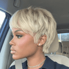 Graceful 613 Blonde Layered Pixie 13x6 Lace Wig with Side Swept Bangs
