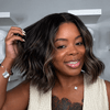 Wavy Human Hair Wig Natural Black with Blonde Highlights 5x5 Lace Closure
