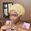Bold Spirit 613 Blonde Short Curly Afro 13x6 Lace Wig with Defined Curls