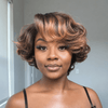 Vintage Hollywood Wave Short Bob 13×4 Lace Front Wig with Side Part