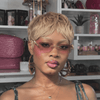 Put on & Go Tousled Blonde Pixie Mullet Wig With Wispy Bangs