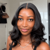 Easy-to-Style Natural Black Body Wave 7×5 Lace Closure Wig