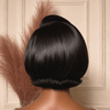 Chic Side-Part Pixie Bob 13×4 Lace Front Wig with Swoop Bangs