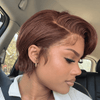 Everyday Chic Brown Layered Pixie 5x5 Lace Wig with Side Swept Bangs