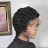 Saloon Look Full Lace Side Part Short Curly Pixie Wig With Laid Edges