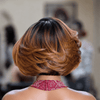 Natural Black to Chestnut Ombre Layered Bob 13x4 Lace Frontal Wig Human Hair