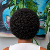 Short Curly Afro Wig 13x4 Lace Frontal Natural Black Human Hair