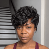 Sassy Full Lace Short Curly Pixie Cut Wigs with Side Swept Waves