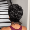 Sassy Full Lace Short Curly Pixie Cut Wigs with Side Swept Waves