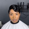 Throw On & Go Sleek Shine Full Lace Pixie Cut Wig with Side-Part Bangs