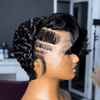 2-in-1 Style Full Lace C-Part Short Finger Wave Pixie Wig For Daily Wear
