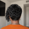 Wet Look Side-Swept Curly Pixie 13×6 Half Lace Wig with Drawstring