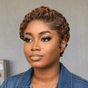 Full Lace Short Finger Waves Curly Pixie Wig With Baby Hair