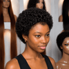 Chic & Natural Full Lace Afro Kinky Curly Pixie Wigs With M-shaped Hybrid Hairline