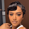 Vintage-Inspired Side Part Pixie Cut 13x4 Lace Wig with Molded Waves