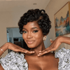 Hollywood Style Curly Pixie 13×4 Lace Front Wig with Drawstring