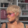 Put on & Go Tousled Blonde Pixie Mullet Wig With Wispy Bangs