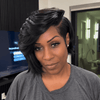 Elegant Short Layered Wavy Bob 13x4 Lace Front Wig with Side-Swept Bangs