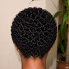 Vintage Full Lace Short Bouncy 3B Curly Pixie Wig With Side Part